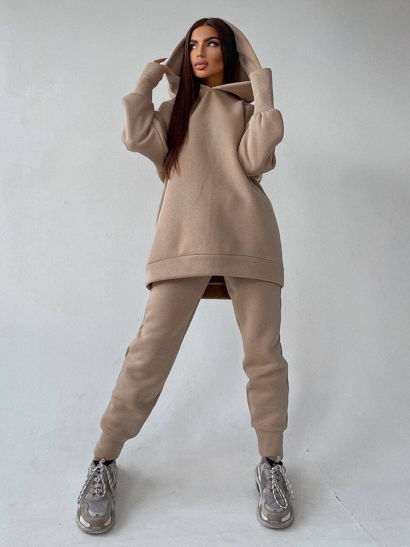 Тёплый комплект: худи + спортивные штаны Тёплый комплект: худи + спортивные штаны | PUSHKA SHOP