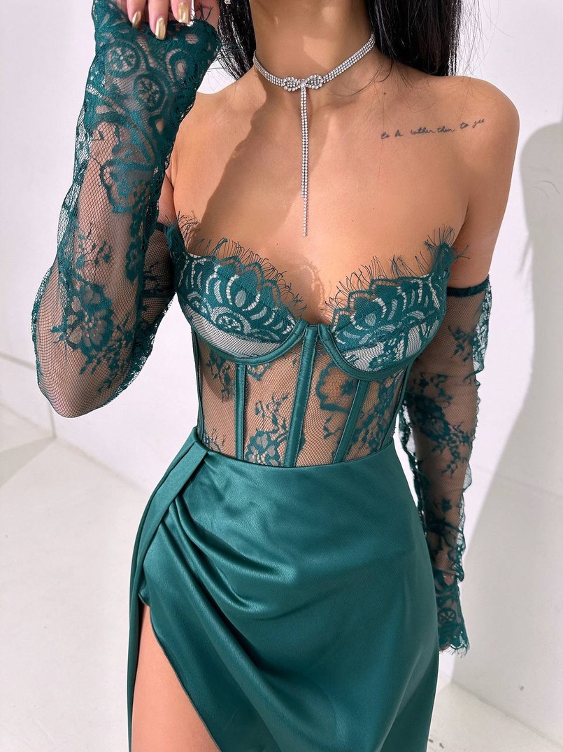 Комплект: мереживний корсет  +  спідниця максі   | PUSHKA SHOP