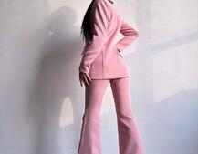 Костюм: піджак на підкладці, штани кльош+ жилет  | PUSHKA SHOP