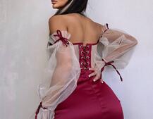 Атласний комплект: корсет + спідниця Атласний комплект: корсет + спідниця | PUSHKA SHOP