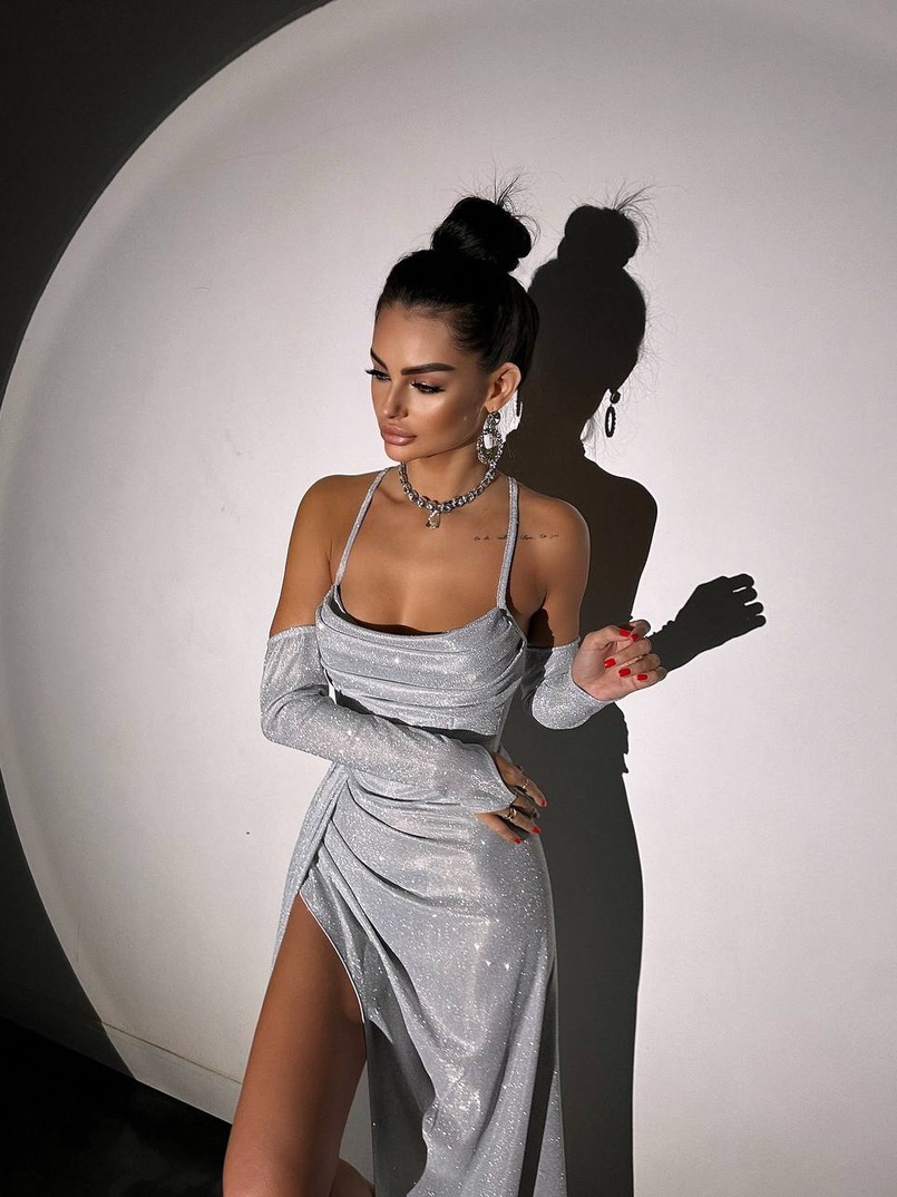 Сяючий комплект: корсет+ рукавички + спідниця максі Сяючий комплект: корсет+ рукавички + спідниця максі | PUSHKA SHOP