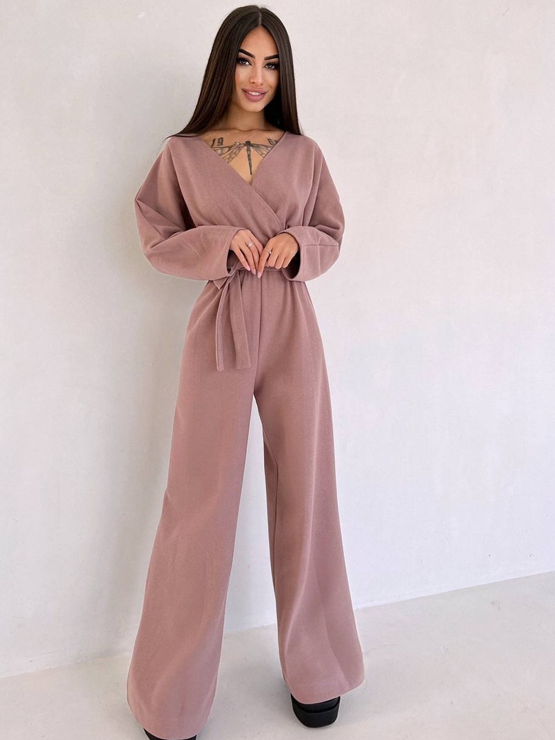 Комбінезон із широкими брюками з ангори | PUSHKA SHOP