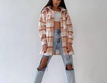 Кашемировая рубашка в клетку с капюшоном Кашемировая рубашка в клетку с капюшоном | PUSHKA SHOP