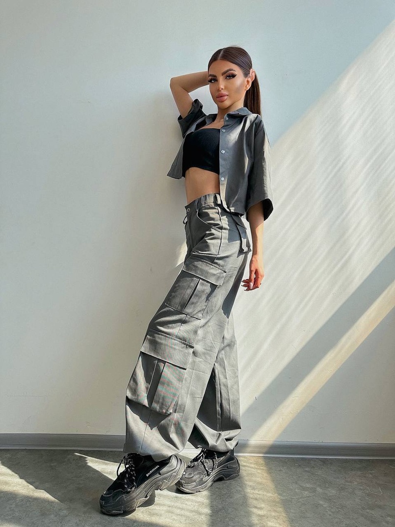 Комплект: сорочка та штани карго Комплект: сорочка та штани карго | PUSHKA SHOP
