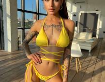 Купальник с завязками на талии с чашечками Купальник с завязками на талии с чашечками | PUSHKA SHOP