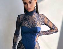 Комплект: мереживна сукня міні + корсет  | PUSHKA SHOP