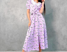 Шелковое платье со съёмным воротничком  | PUSHKA SHOP