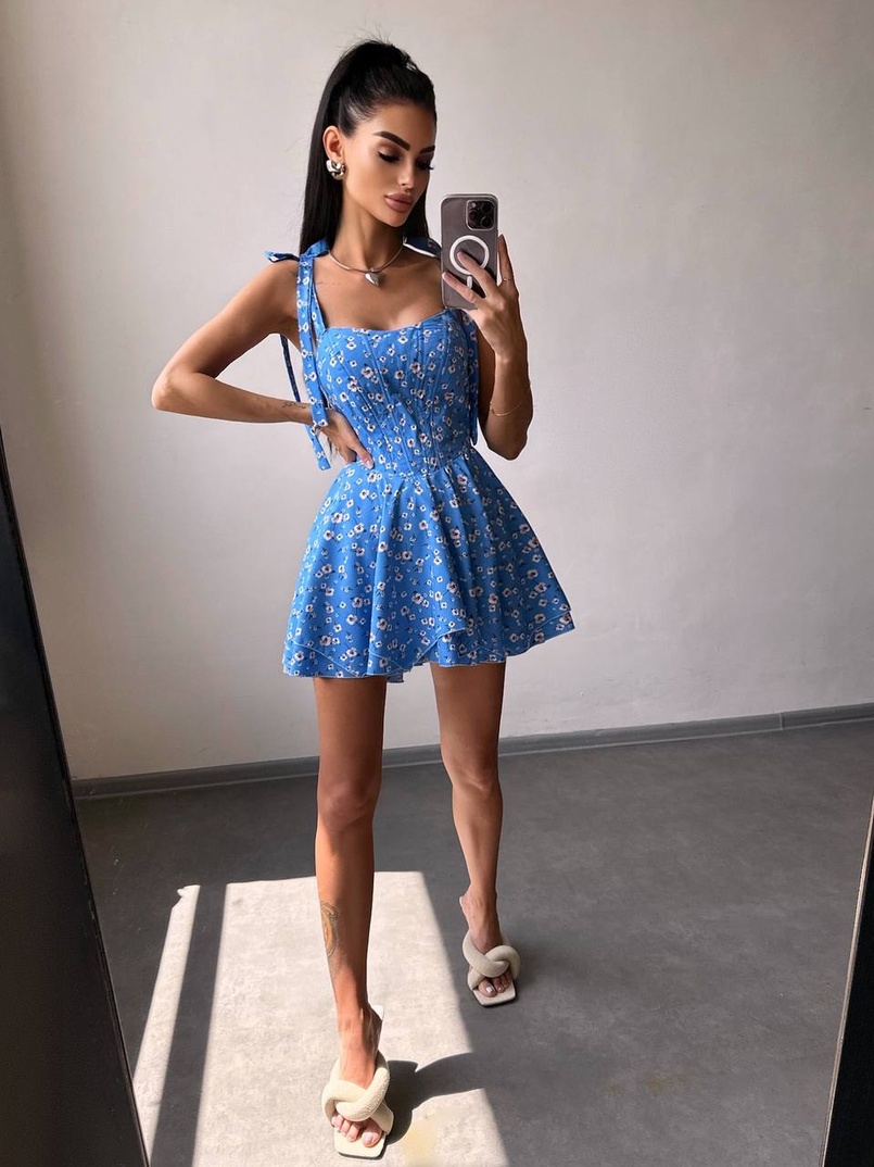 Корсетна сукня з подвійною спідницею  | PUSHKA SHOP