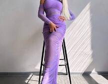 Сукня міді з драпіруванням   | PUSHKA SHOP