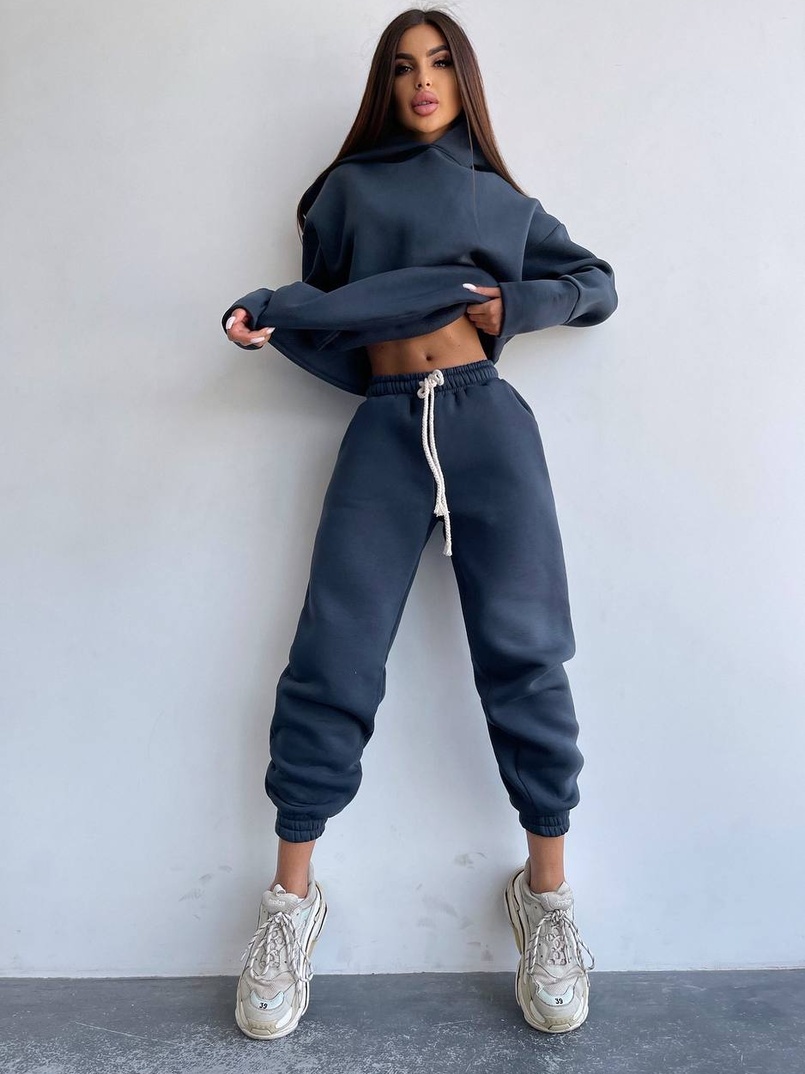 Тёплый комплект: худи + спортивные штаны  Тёплый комплект: худи + спортивные штаны  | PUSHKA SHOP