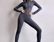 Облягаючий комбінезон з двома змійками та застібкою на талії | PUSHKA SHOP