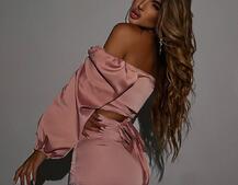 Атласний комплект, бахромою зі стразами Ручна робота, прикраса пришита Атласний комплект, бахромою зі стразами Ручна робота, прикраса пришита | PUSHKA SHOP