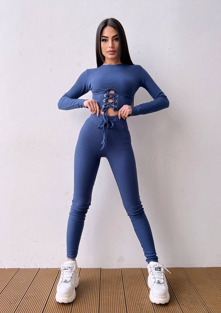 Трикотажний комплект: корсетний топ + легінси | PUSHKA SHOP