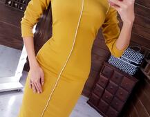 Облегающее платье декорированное кантом Облегающее платье декорированное кантом | PUSHKA SHOP