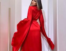 Шовковий халатик із розкльошеними рукавами | PUSHKA SHOP