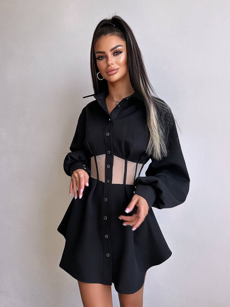 Сорочка з елементами корсета   | PUSHKA SHOP