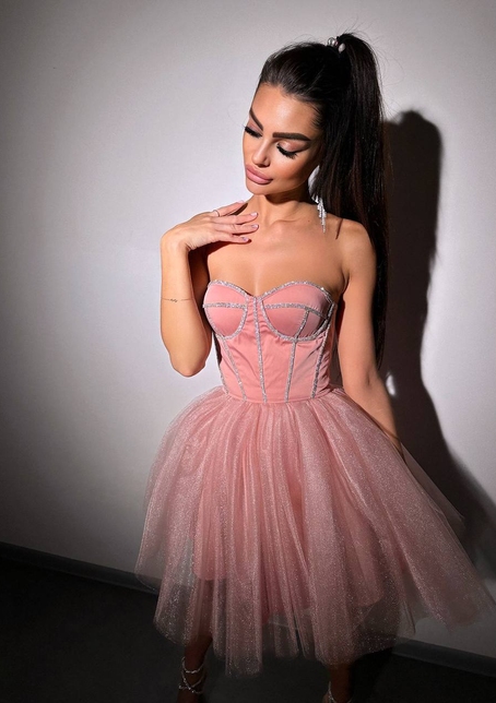 Комплект: корсет, декорований стразами  +  пишна фатинова спідниця | PUSHKA SHOP