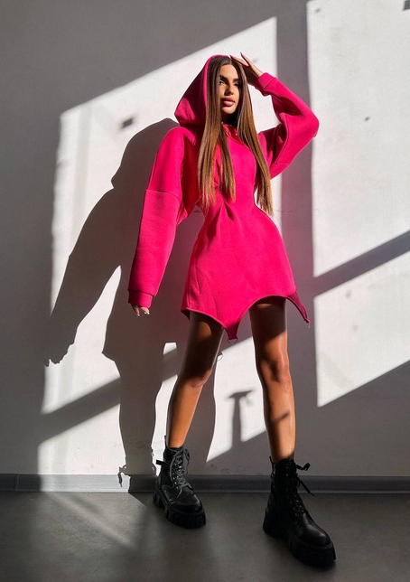 Тепле приталене худі з капюшоном на флісі + корсет на шнурівці Можна носити з корсетом та без | PUSHKA SHOP