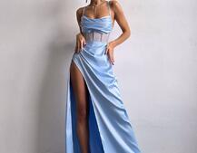 Комплект: корсет, декорований стразами + спідниця максі з драпіруванням Комплект: корсет, декорований стразами + спідниця максі з драпіруванням | PUSHKA SHOP