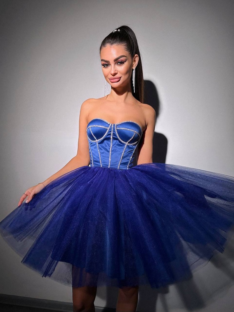 Комплект: корсет, декорований стразами  +  пишна фатинова спідниця | PUSHKA SHOP