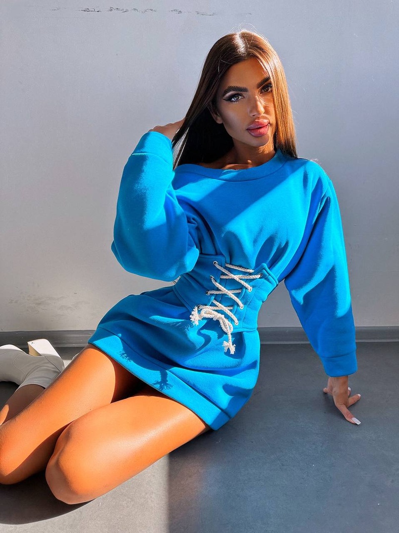 Тепле затишне худі over-size на флісі + корсет на шнурівці Можна носити з корсетом та без | PUSHKA SHOP