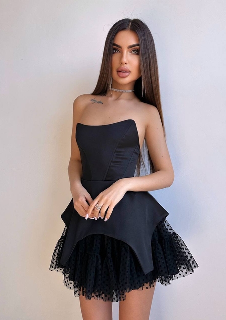 Атласна корсетна сукня  | PUSHKA SHOP