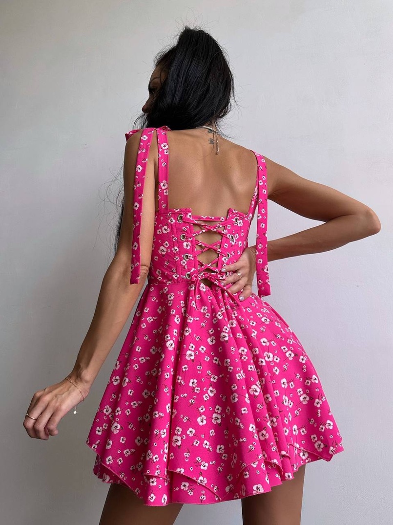 Корсетна сукня з подвійною спідницею  | PUSHKA SHOP