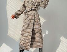 Кашемировое пальто в клетку на подкладке Кашемировое пальто в клетку на подкладке | PUSHKA SHOP