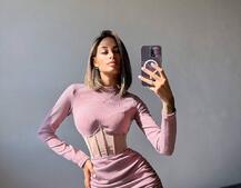 Сукня-міні  з елементами корсету  Довжину спідниці можна регулювати  | PUSHKA SHOP