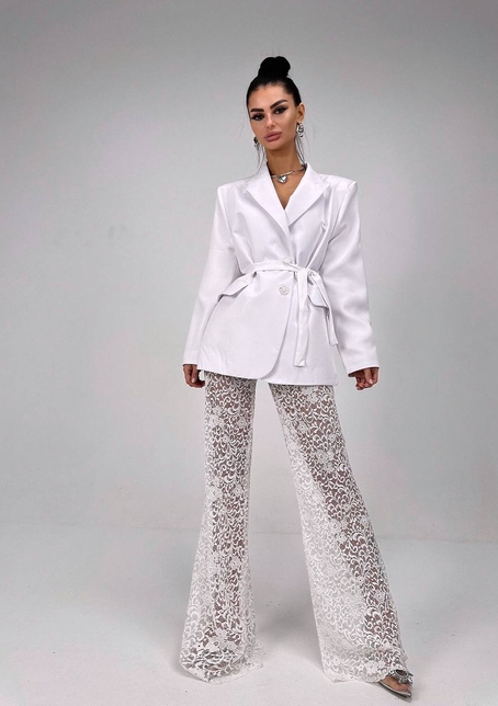 Комплект: мереживний корсет бюстьє + штани + піджак  | PUSHKA SHOP