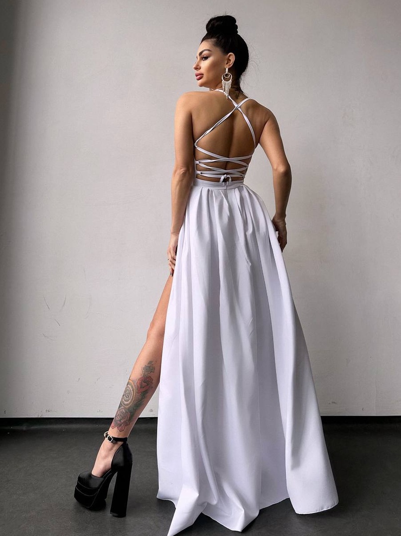 Сукня максі зі шнурівкою на спинці Сукня максі зі шнурівкою на спинці | PUSHKA SHOP