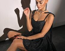 Блискуча корсетна сукня з пишною подвійною спідницею | PUSHKA SHOP