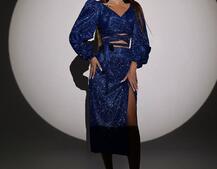 Сяючий комплект: топ  + спідниця  Сяючий комплект: топ  + спідниця  | PUSHKA SHOP