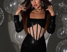 Блискуча корсетна сукня міні Блискуча корсетна сукня міні | PUSHKA SHOP