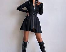 Сукня з пишною спідницею і поясом Сукня з пишною спідницею і поясом | PUSHKA SHOP