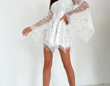 Платье с расклешенными рукавами в комплекте с корсетом  Платье с расклешенными рукавами в комплекте с корсетом  | PUSHKA SHOP