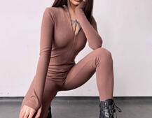 Облягаючий трикотажний комбінезон  | PUSHKA SHOP