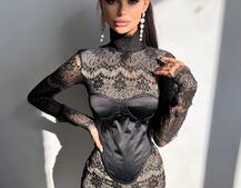 Комплект: мереживна сукня міні + корсет  | PUSHKA SHOP