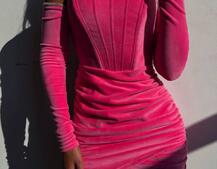 Оксамитова корсетна сукня міні, декорована стразами     Ручна робота  | PUSHKA SHOP