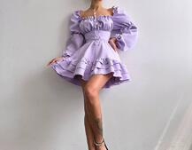 Сукня з воланами та шнурівкою  по спинці Сукня з воланами та шнурівкою  по спинці | PUSHKA SHOP