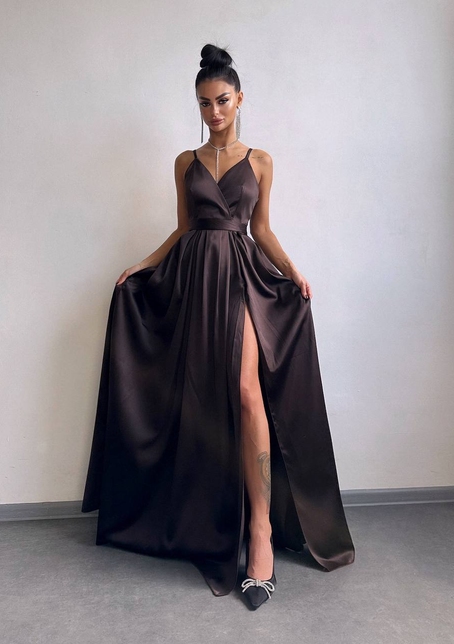 Атласна сукня максі  | PUSHKA SHOP