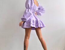 Сукня з воланами на ґудзиках  | PUSHKA SHOP