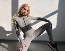 Трикотажний комбінезон з відкритою спиною  | PUSHKA SHOP