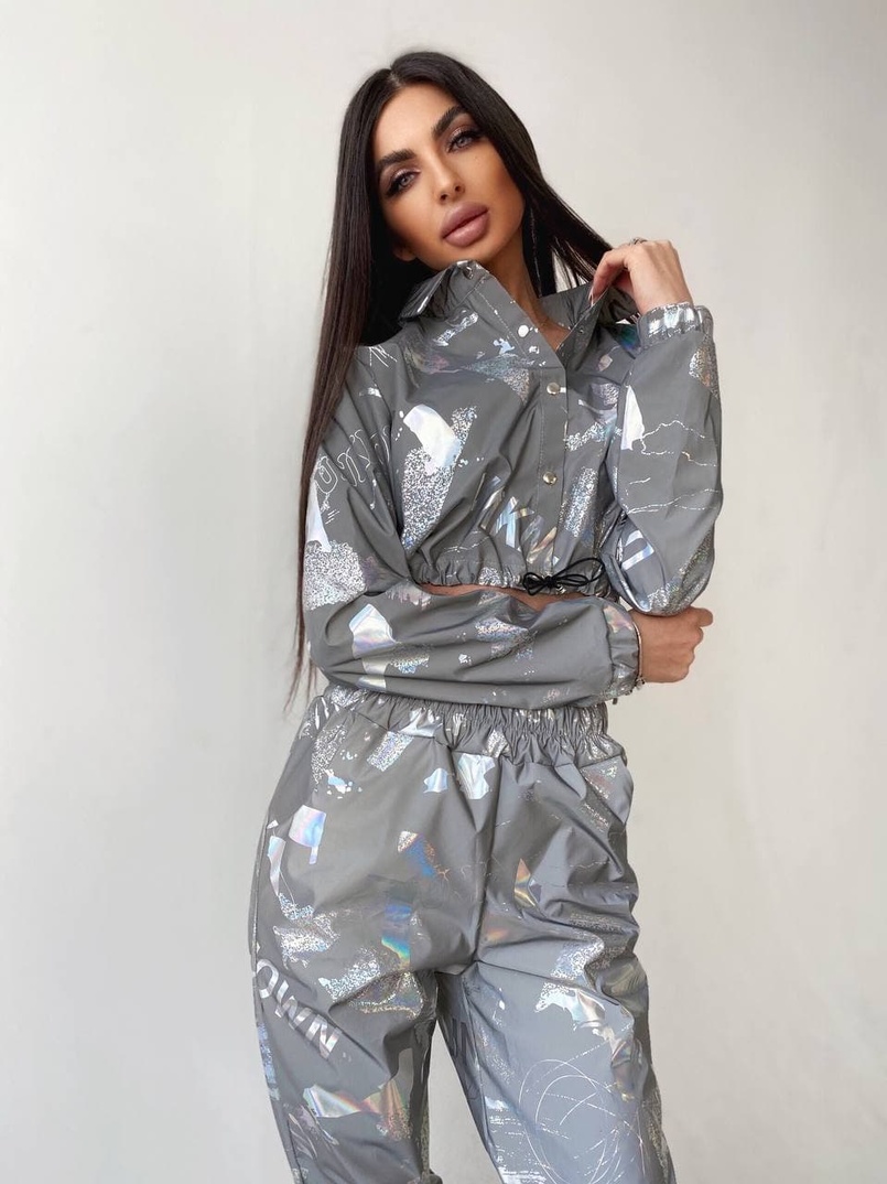Рефлективный костюм с принтом | PUSHKA SHOP