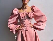 Сукня з корсетом, декорованим бахромою зі страз Ручна робота Сукня з корсетом, декорованим бахромою зі страз Ручна робота | PUSHKA SHOP