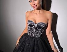 Комплект: корсет, декорований стразами  +  пишна фатинова спідниця Комплект: корсет, декорований стразами  +  пишна фатинова спідниця | PUSHKA SHOP