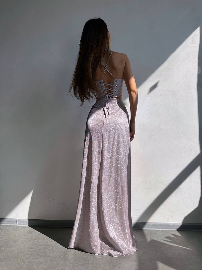 Сяючий комплект: корсет + спідниця максі | PUSHKA SHOP