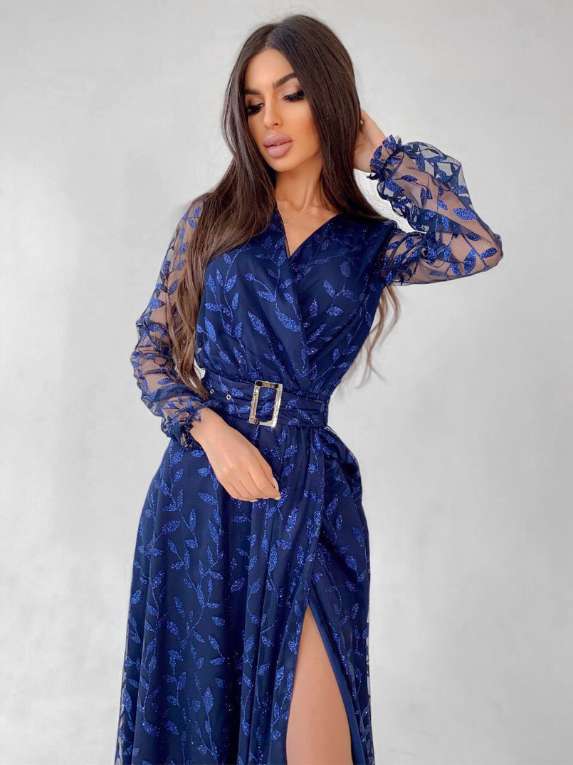 Платье миди с блестками Платье миди с блестками | PUSHKA SHOP