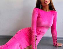 Оксамитова сукня міді зі шнурівкою | PUSHKA SHOP