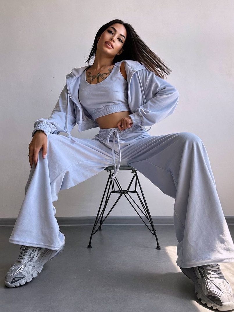 Велюровий комплект трійка  | PUSHKA SHOP